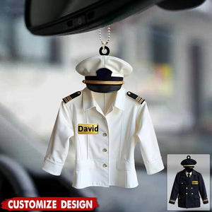 Personalized Pilot Uniform Car Ornament - Gift For Pilot