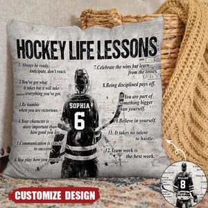 Personalized Volleyball Life Lessons Pillow-Gift For Volleyball Football Lovers