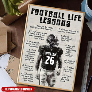 Football Life Lessons-Personalized Poster-Gift for Football Lover