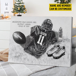 Personalized Class Football Team Poster-Poster Gift For Football Team Members