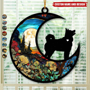 Personalized Dog Loss Memorial Ornament Custom Suncatcher Ornament