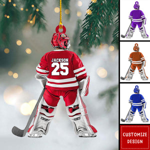 Kid Hockey Personalized Ornament - Gift For Hockey Lovers- 2024 New Release