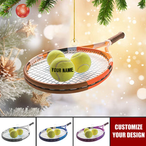 Personalized Tennis Christmas Ornament, 2024 New Release Tennis Ball Ornament