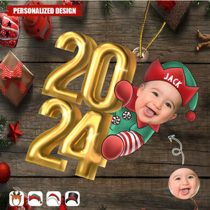 2024 New Release Custom Photo Christmas 2024 Santa Baby-Personalized Acrylic Ornament