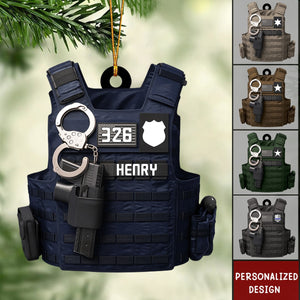 2024 New Release Custom Logo Police Christmas Ornament