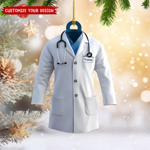 Personalized Lab Coat Christmas Ornament Gift For Doctor- 2024 New Release