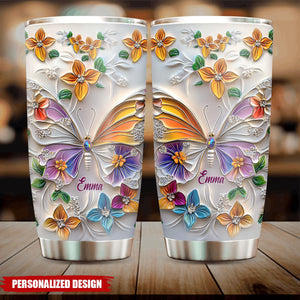 Stunning Butterfly-Personalized Butterfly Tumbler-Gift For Friends