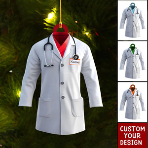 Personalized Lab Coat Christmas Ornament Gift For Doctor- 2024 New Release