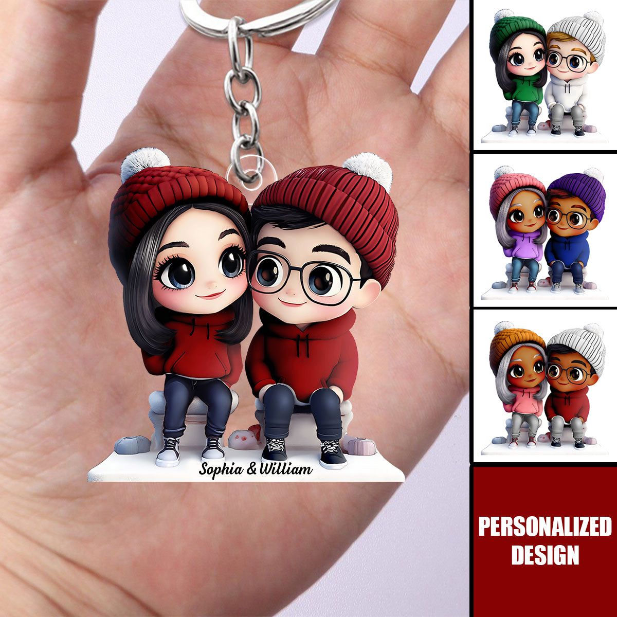 It's You and Me-Personalized Keychain-Gift For Couple