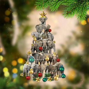 Personalized Elephant Christmas Lights Ornament-Gifts For Elephant Lovers-2024 New Release