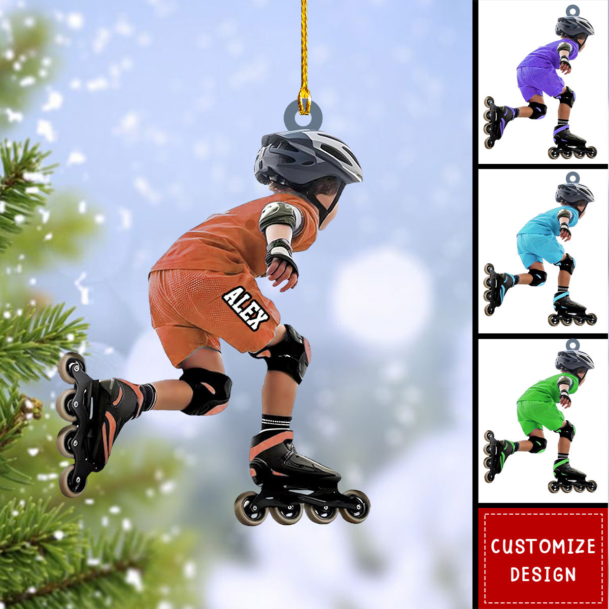 Personalized Roller skating Ornament-Gift For Roller Skater Lover-2024 New Release