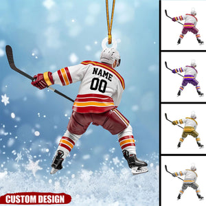 Personalized Hockey Christmas Ornament Gift For Hockey Lovers-2024 New Release