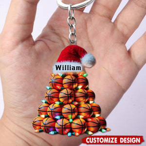 Personalized Basketball Keychain-Gift for Basketball Fans