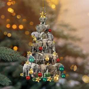 Personalized Elephant Christmas Lights Ornament-Gifts For Elephant Lovers-2024 New Release