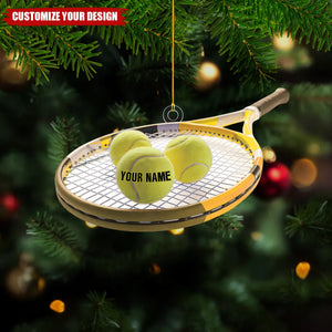 Personalized Tennis Christmas Ornament, 2024 New Release Tennis Ball Ornament