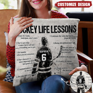 Personalized Volleyball Life Lessons Pillow-Gift For Volleyball Football Lovers