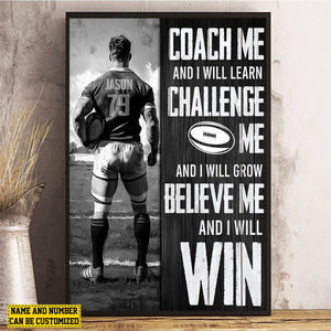 Personalized Rugby Boy Canvas Poster,Gift For Rugby Lovers