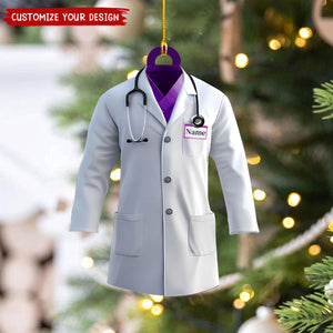 Personalized Lab Coat Christmas Ornament Gift For Doctor- 2024 New Release