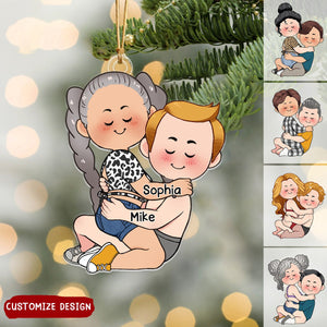 2024 New Release - Personalized Funny Couple Doll Acrylic Christmas Ornament - Gift For Husband Wife, Anniversary