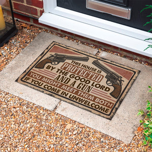 This House Is Protected by the Good Lord and a Gun Doormat