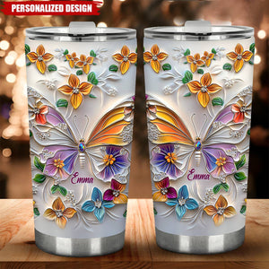 Stunning Butterfly-Personalized Butterfly Tumbler-Gift For Friends