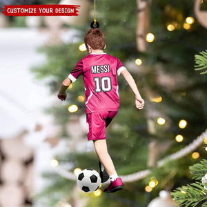 Personalized Soccer Boy Christmas Ornament Gift Idea for Soccer Lovers - 2024 New Release