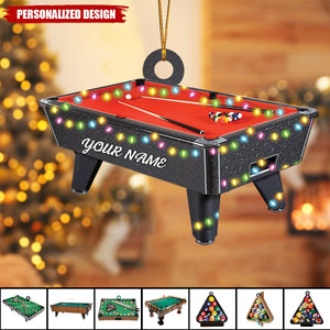 2024 New Release Personalized Billiard Holiday Christmas Ornament-Gifts For Pool Balls Lovers