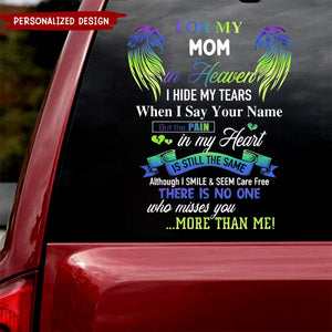 For my mom in heaven - Thank you for the memories Personalized Sticker/Decal - Memorial Gift Idea For Family Member