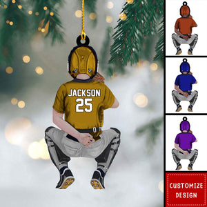 Kid Baseball Personalized Ornament - Gift For Baseball Lovers- 2024 New Release