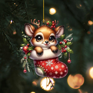 Cartoon Fawn Christmas Ornaments-2024 New Release