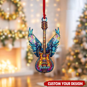 2024 New Release-Personalized Electric Guitar Christmas Ornament-Gift for Guitar Players