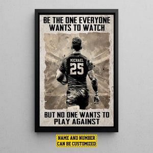 Be The One Everyone Wants To-Personalized Motivational Poster-Poster Gift For Rugby Lovers