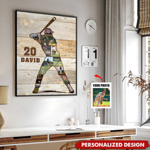 Baseball Photo-Personalized Poster-Gift For Baseball Lover