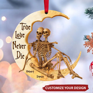 Personalized Gifts For Skull Couple Christmas Ornament - 2024 New Release