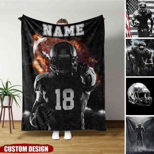 Personalized American Football Blanket - Gift For  Football Lovers