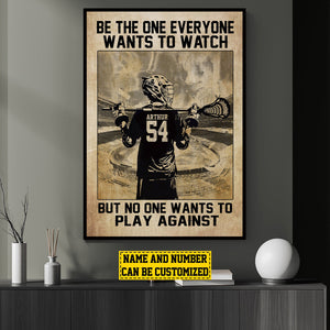 Personalized Lacrosse Boy Poster - Gift For Lacrosse Lovers