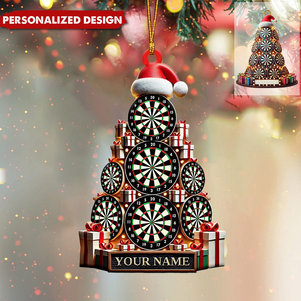 Personalized Dartboard Ornament-Gift For Dartboard Lover-2024 New Release