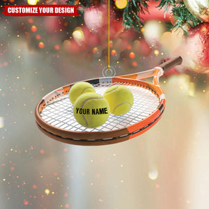 Personalized Tennis Christmas Ornament, 2024 New Release Tennis Ball Ornament