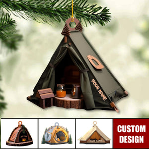 Personalized Camping Tent Ornament, Gifts For Camping Lovers - 2024 New Release