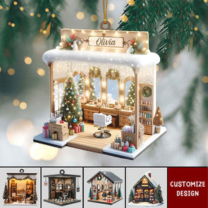 2024 New Release Personalized Barber Shop/Nail Salon Christmas Ornaments - Gift For Barber