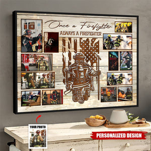 Firefighter Photo-Personalized Poster-Gift For Firefighter Team