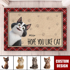 Welcome To Our Home - Cat Personalized Home Decor Doormat - House Warming Gift For Pet Owners, Pet Lovers