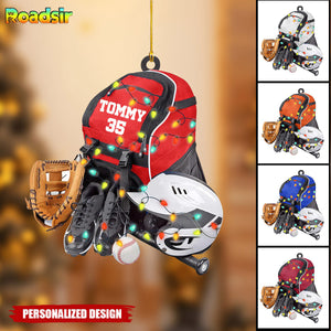 Personalized Baseball Bag Christmas Ornament-Gift for Baseball Team-2024 New Release