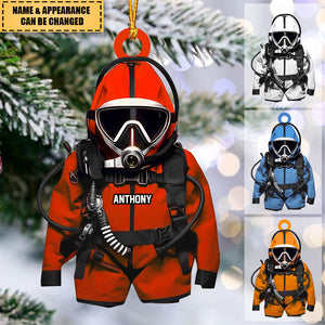 Personalized Scuba Diving Equipment Acrylic Ornament