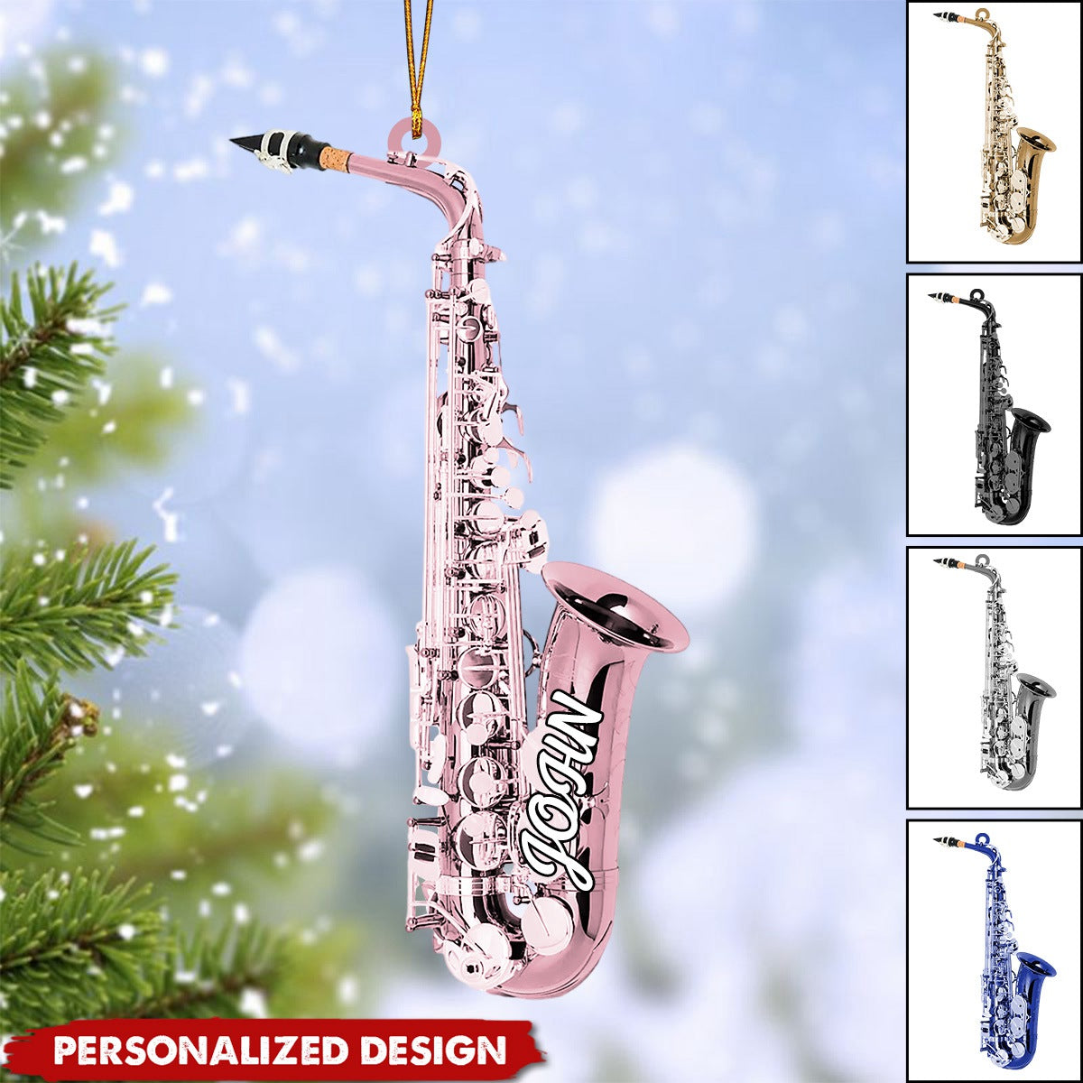 2024 New Release Personalized Saxophone Christmas Ornament-Gift For Saxophone Lover