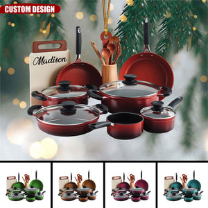 Personalized Cookware Ornament - Gift For Chef - 2024 New Release