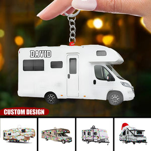 Personalized Camping Car Keychain - Gifts For Camping Lovers