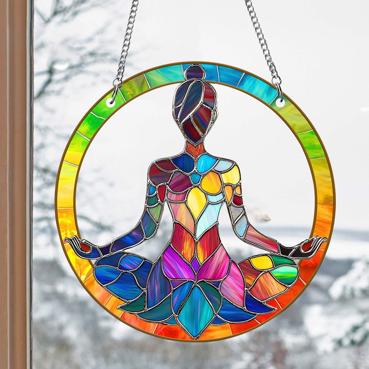 Yoga Suncatcher Hanging-Gift For Yoga Lovers