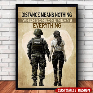 Personalized Couple Army Poster - Anniversary Gift For Wife,Husband