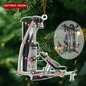 Personalized Exercise Equipment Gym Christmas Ornament , Fitness Keepsake, Gift For Gym Lovers - 2024 New Release